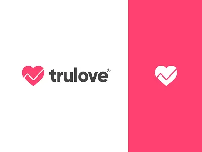 trulove brand branding bride groom check community heart icon identity illustration logo love mark matrimony minimal negative space profile search tick true love wedddig