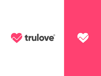 trulove brand branding bride groom check community heart icon identity illustration logo love mark matrimony minimal negative space profile search tick true love wedddig