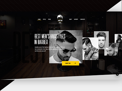 Barber shop barber barbershop beauty design haircut logo man ui design ux design web design