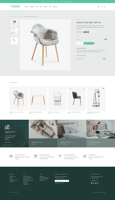 Furniture store single product page cart design ecommerce figma furniture minimal photoshop product single product ui user inteface web design woocommerce