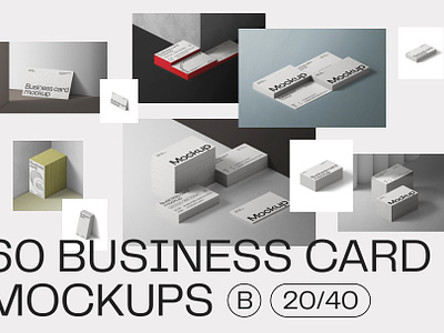 60 Business card mockups