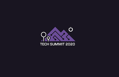 Tech Summit 2020 circut logo metaphor minimalist mountain simple tech technology technology logo