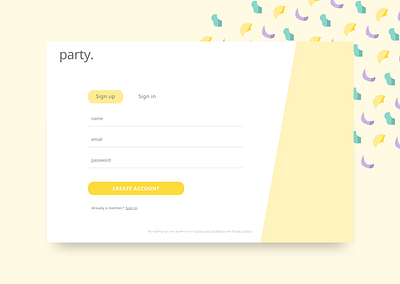 Daily UI 001 - Signup Page branding daily ui challenge dailyui dailyui 001 desktop signup signupform ui web