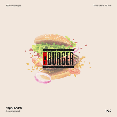 TheBurger 30dayschallenge burger burger logo burger restaurant logo logo design logodesign minimalist restaurant type logo typeface