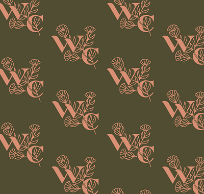 WC Icon brand identity branding floral hand lettered hand lettering icon icon set iconography illustration lettering logo logo design procreate