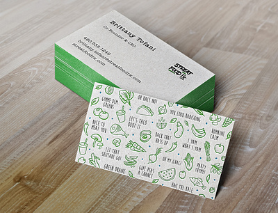 StreatFood RX brand identity branding business card graphic design green healthy illustration logo pattern