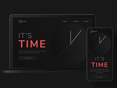 Responsive Dark Theme Landing Page clean dark mode dark theme dark ui design landing page responsive responsive design typography web web design webdesign