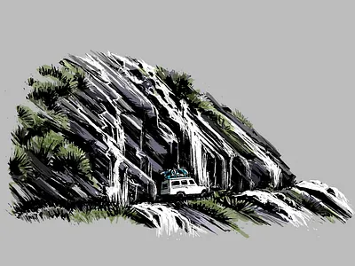 waterfall animation design illustration photoshop waterfall