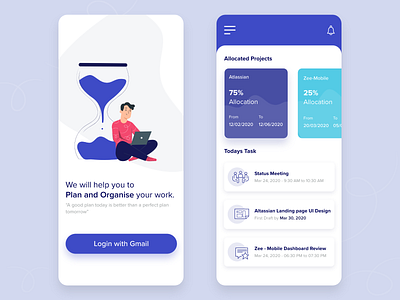 Project and Task Management App app design mobile onboarding ui taskmanager ui ux