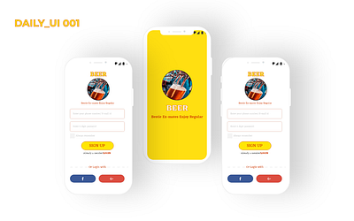 #Daily_ui 001 adobe xd app branding daily 100 challenge design signup ui uichallenge ux