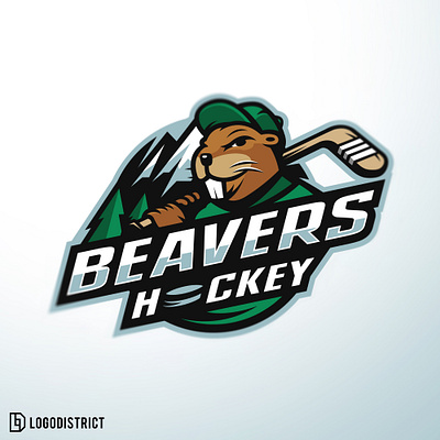 Beavers Hockey logo academy badge design badgelogo beaver beavers bold branding design hockey hockey logo illustration mascot masculine mountain logo sport sports sportslogo sportslogos