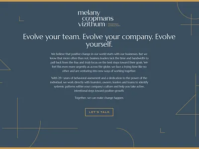 Evolving leaders. Evolving teams. branding design identity typography website wordmark
