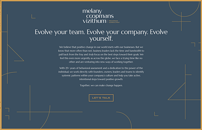 Evolving leaders. Evolving teams. branding design identity typography website wordmark