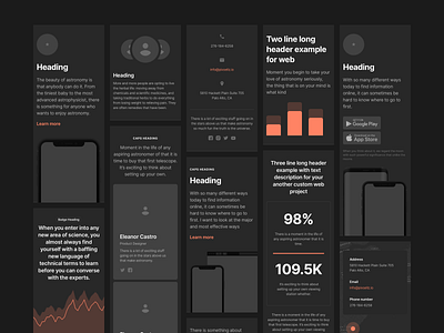 Sections 2.1 – Dark Version adobexd figma flow mobile prototyping sketch ui uikit ux web wireframe