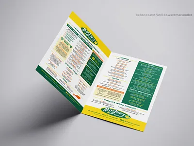 Bifold Restaurant Menu Design Template ads bifold brochure bitcoin brochure design burgers chalkboard chicken coffeeshop fastfood food menu italian food lunchbox promotion promotional design restaurant restaurant branding restaurant logo restaurant menu restaurant menu design vegetable