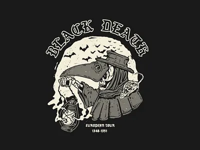 black death black death clasic dark edgy funny graphic design hipster plague plague doctor rat tshirt design vector vintage
