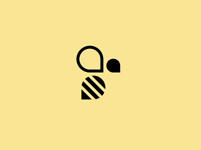 Bee logo bee branding honey logo logo design modular stripes wasp