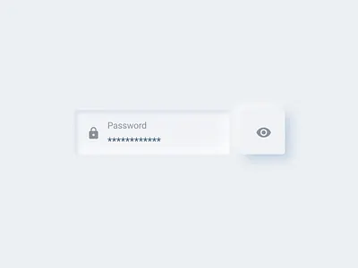 Neumorphism - Password View after effects animation illustration microinteraction microinteractions motion graphics principle typography ui ux