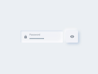 Neumorphism - Password View after effects animation illustration microinteraction microinteractions motion graphics principle typography ui ux
