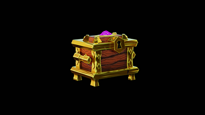 Stylized chest 3d 3d art cgart cgi design illustration lowpoly render stylized