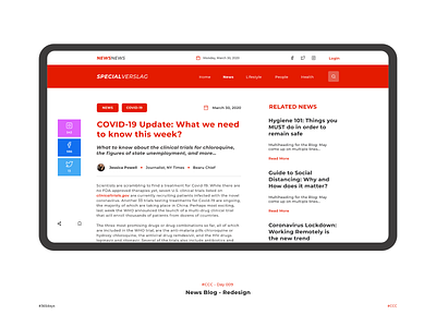 #CCC - News Blog Redesign adobexd blog design news ui ux webdesign