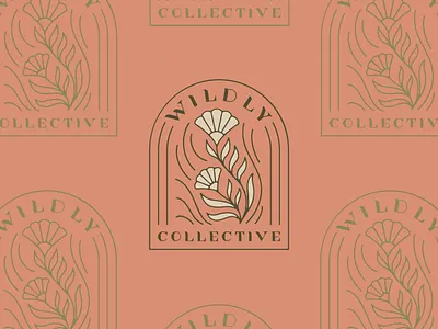 Wildly Collective Primary Logos brand identity branding design hand lettered hand lettering illustration logo logo design procreate