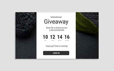 Daily UI Day 097: Giveaway component daily daily 100 challenge daily ui dailyui day 097 day 97 design give away giveaway giveaway design giveaways giveway ui ux web webdesign