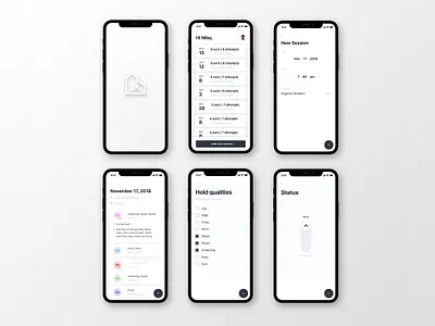 Cliimb - Climbing Progression App Concept android climbing concept fitness ios mobile app mobile ui rock climbing ui uiux