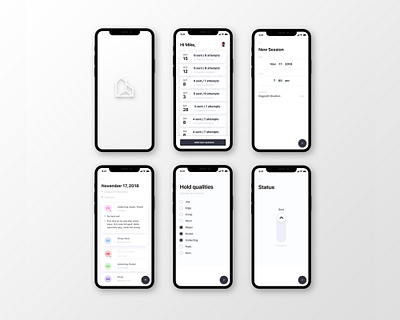 Cliimb - Climbing Progression App Concept android climbing concept fitness ios mobile app mobile ui rock climbing ui uiux