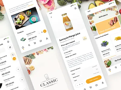 Classic Fine Food app design e commerce ecommerce app ergonomy mcommerce mobile shopping ui ux