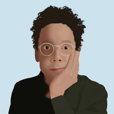 Malcolm Gladwell author design graphicdesign illustration portrait vector