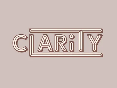 Clarity - Typography branding clarity custom lettering custom logo illustration logotype text typography word art