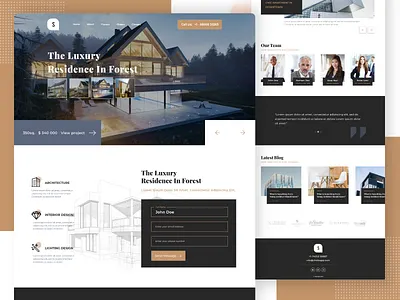 Architecture Landing Page 2020 architect architecture design graphics sketch ui ux web
