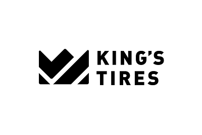 King's Tires Logo Redraw black and white brand concept identity logo logo design logo mark minimal simple symbol tire tread