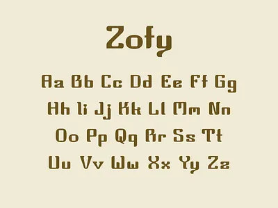Zofy Display Typeface alphabet display typeface type typeface typography