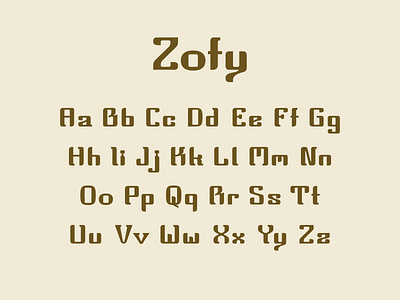 Zofy Display Typeface alphabet display typeface type typeface typography