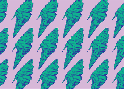 ice cream branding colorblock design ice cream illustration pattern