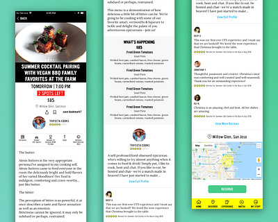 Ticketing Platform - Event Listing Page iOS events filters food ios app location map menu profile reviews sketch tech ticketing ui ux