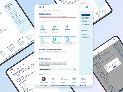 City of Chicago Permit Page branding chicago design icon interaction design logo typography ui ux ux design web web design