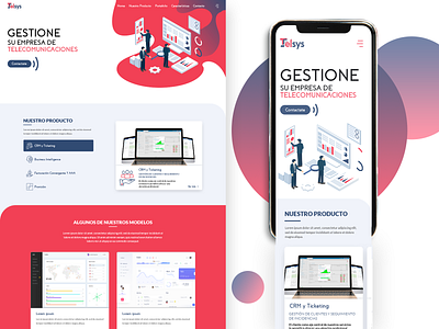 Telecommunications Responsive Web - Telsys technology telecommunication ui ux web web design