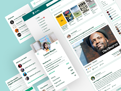 Readley: Social Network bookclub books feed figma homepage social media social network web
