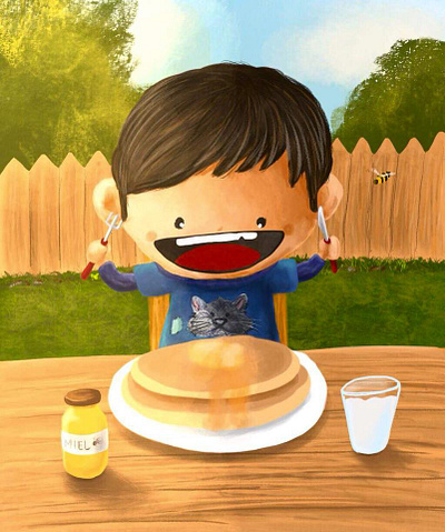 La hora de los hot cakes art garden illustration kids love pancakes
