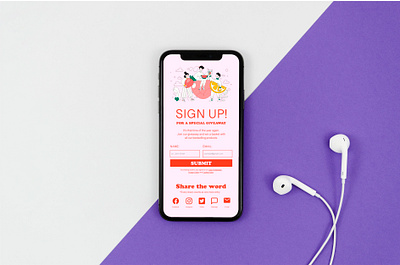 Sign Up Page - Giveaway app dailyui 001 graphic design iphone x ui ux