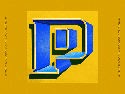 36DaysOfType P design flat handlettering illustration lettering logo procreate typography