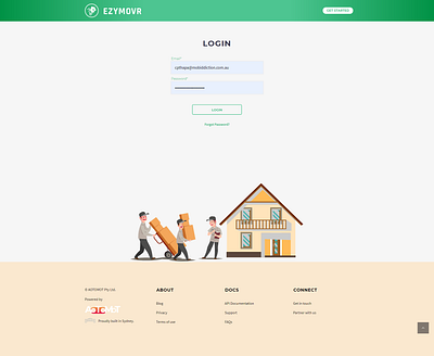 Login Page design illustration ui website