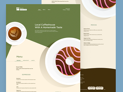 Cafe Website cafe coffee coffee cup coffee shop menu ui ux website