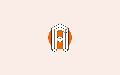 Unused Logo - 1 brand branding escher geometric art geometric logo geometry icon identity illustration logo logodesign logotype minimal orange sun symmetrical symmetry typography