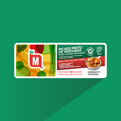 Más Vegetales brand and identity design label design