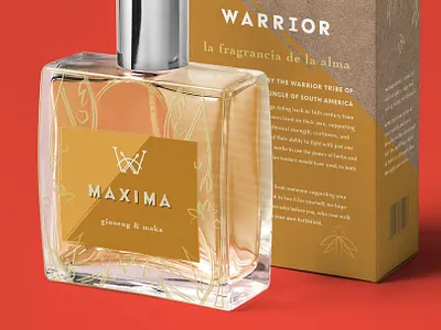 Warrior Fragrance Design illustration lineart packaging packagingdesign typography