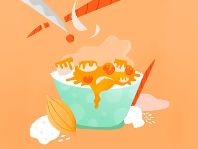 Yellow Curry carrots design food food and drink food illustration illustration illustrator meal stay home vector yellow curry